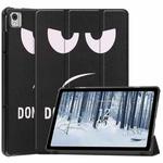 For Nokia T21 Custer Painted 3-Fold Holder Leather Smart Tablet Case(Big Eye Me)