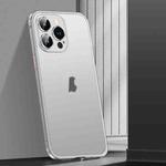 For iPhone 12 Pro Spring Buckle Metal Frosted Phone Case(Silver)