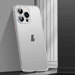 For iPhone 12 Pro Max Spring Buckle Metal Frosted Phone Case(Silver)
