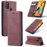 For Galaxy M30S / M21 CaseMe-013 Multifunctional Horizontal Flip Leather Case with Card Slot & Holder & Wallet(Wine Red)