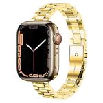 Small Waist Stainless Steel Watch Band For Apple Watch Ultra 49mm / Series 8&7 45mm / SE 2&6&SE&5&4 44mm / 3&2&1 42mm(Gold)