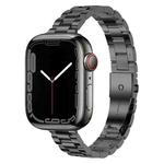 Small Waist Stainless Steel Watch Band For Apple Watch Series 9&8&7 41mm / SE 3&SE 2&6&SE&5&4 40mm / 3&2&1 38mm(Black)