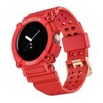 For Google Pixel Watch Three-proof Solid Color Integrated Watch Band(Red)