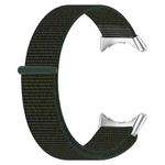 For Google Pixel Watch Metal Head Nylon Loop Watch Band(Army Green)