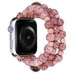 Simple Bodhi Beads Watch Band For Apple Watch Series 8&7 41mm / SE 2&6&SE&5&4 40mm / 3&2&1 38mm(Lotus Pink)