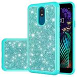 For LG K30 (2019) / Aristo 4 Plus Glitter Powder Contrast Skin Shockproof Silicone + PC Protective Case(Green)