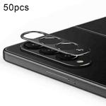 For Samsung Galaxy Z Fold3 5G 50pcs Integrated Rear Camera Lens Tempered Glass Film(Black)