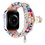 Forest Style Beads Watch Band For Apple Watch Ultra 49mm&Watch Ultra 2 49mm / Series 9&8&7 45mm / SE 3&SE 2&6&SE&5&4 44mm / 3&2&1 42mm(Colorful)