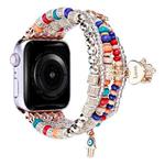 Forest Style Beads Watch Band For Apple Watch Series 8&7 41mm / SE 2&6&SE&5&4 40mm / 3&2&1 38mm(Colorful)