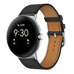 For Google Pixel Watch Genuine Leather Watch Band(Black)