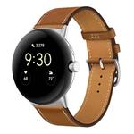 For Google Pixel Watch Genuine Leather Watch Band(Brown)