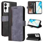 For Infinix Note 12 / G96 Stitching-Color Leather Phone Case(Grey)