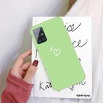 For Galaxy A71 Three Dots Love-heart Pattern Colorful Frosted TPU Phone Protective Case(Green)