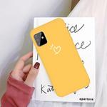 For Galaxy A81 / Note10 Lite / M60s Three Dots Love-heart Pattern Colorful Frosted TPU Phone Protective Case(Yellow)