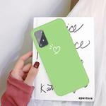 For Galaxy A91 / S10 Lite (2020) Three Dots Love-heart Pattern Colorful Frosted TPU Phone Protective Case(Green)