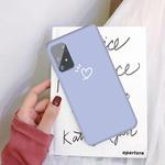 For Galaxy A91 / S10 Lite (2020) Three Dots Love-heart Pattern Colorful Frosted TPU Phone Protective Case(Light Purple)