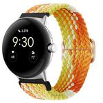 For Google Pixel Watch Buckle Nylon Braided Watch Band(Orange)