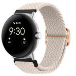 For Google Pixel Watch Buckle Nylon Braided Watch Band(Starlight)