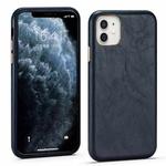 For iPhone 11 Lamb Texture Leather All-inclusive Shockproof Phone Case(Blue)