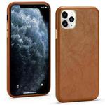 For iPhone 11 Pro Lamb Texture Leather All-inclusive Shockproof Phone Case(Brown)