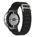 For Google Pixel Watch Nylon Loop Black Connector Watch Band(Black)