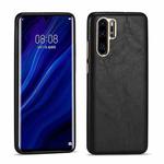 For Huawei P30 Pro Lamb Texture Leather All-inclusive Shockproof Phone Case(Black)