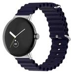 For Google Pixel Watch Ocean Silicone Watch Band(Midnight Color)