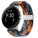 For Google Pixel Watch Metal Buckle Nylon Watch Band(Colourful)