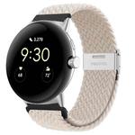 For Google Pixel Watch Metal Buckle Nylon Watch Band(Starlight Color)