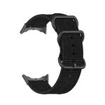 For Google Pixel Watch Three-ring Black Buckle Nylon Watch Band(Black)