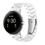 For Google Pixel Watch Three-beads Resin Watch Band(Transparent)