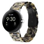 For Google Pixel Watch Three-beads Resin Watch Band(Dumb Army Green)