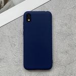 For Huawei Honor Play 3e Shockproof Frosted TPU Protective Case(Dark Blue)