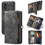 For Galaxy A71 CaseMe Detachable Multifunctional Horizontal Flip Leather Case, with Card Slot & Holder & Zipper Wallet & Photo Frame(Black)