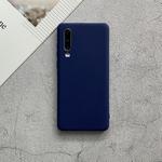 For Huawei P30 Shockproof Frosted TPU Protective Case(Dark Blue)