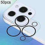 For iPhone 12 Pro Max 50pcs HD Anti-glare Rear Camera Lens Protector Tempered Glass Film