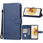 For Motorola Moto G73 Leather Phone Case(Blue)