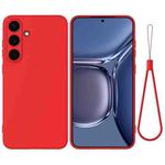 For Samsung Galaxy S25 5G Color Liquid Silicone Phone Case(Red)