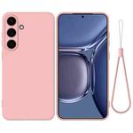 For Samsung Galaxy S25+ 5G Color Liquid Silicone Phone Case(Pink)
