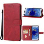 For OPPO Find X6 Leather Phone Case(Red)