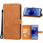 For OPPO Find X6 Leather Phone Case(Brown)