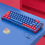 FOETOR Y68 Wireless 2.4G Multi-bluetooth Charging Gaming Keyboard(Blue Red)