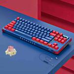 FOETOR Y87 Wireless 2.4G Multi-bluetooth Charging Gaming Keyboard(Red Blue)