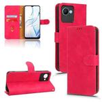 For Realme C30 / C33S Skin Feel Magnetic Flip Leather Phone Case(Rose Red)