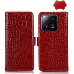 For Xiaomi 13 Pro Crocodile Top Layer Cowhide Leather Phone Case(Red)