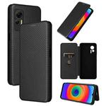 For Ulefone Note 14 Carbon Fiber Texture Flip Leather Phone Case(Black)