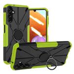 For Samsung Galaxy A14 5G Armor Bear Shockproof PC + TPU Phone Case with Ring(Green)