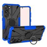For Samsung Galaxy S23 5G Armor Bear Shockproof PC + TPU Phone Case with Ring(Blue)