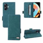 For Realme 10 Pro+ Magnetic Clasp Leather Phone Case(Green)
