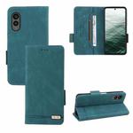 For Fujitsu Arrows N F-51C Magnetic Clasp Leather Phone Case(Green)
